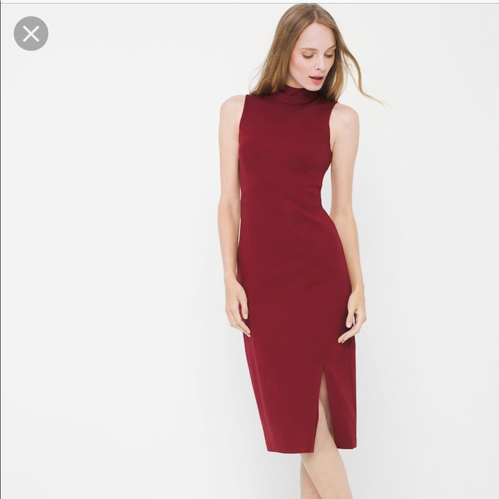 Wine color sheath dress